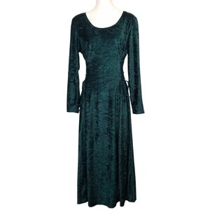Brett Alixander velvet dress lace up Renaissance Ren Faire cosplay vamp green